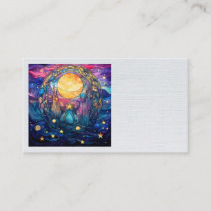 Tarjetas de visita de vidrio templado celestial