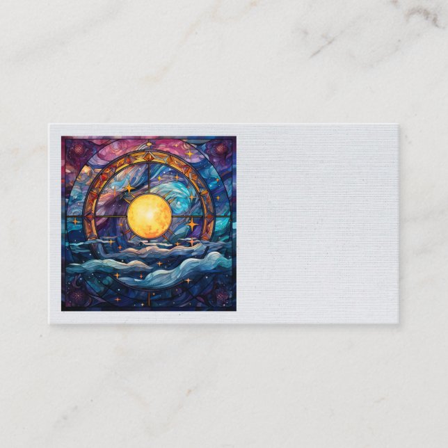 Tarjetas de visita de vidrio templado celestial (Anverso)
