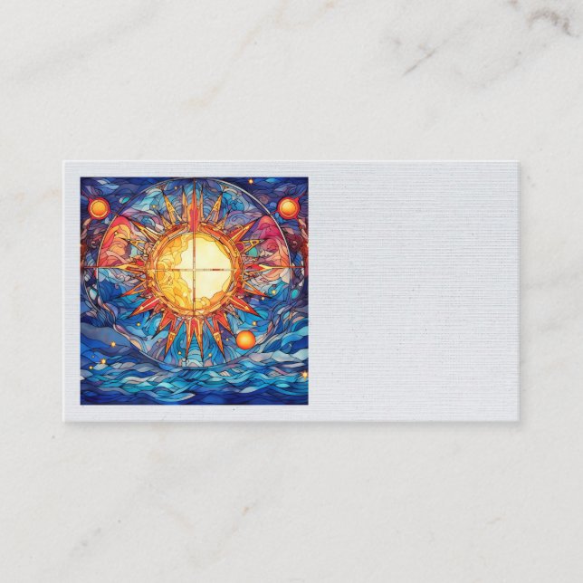 Tarjetas de visita de vidrio templado celestial (Anverso)