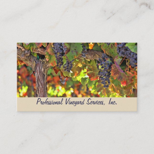Tarjetas de visita de Vineyard and Harvest Service (Anverso)