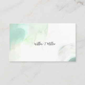 Tarjetas de visita de vintage de color azul nube