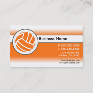 Tarjetas de visita de voleibol de fachada blanca n