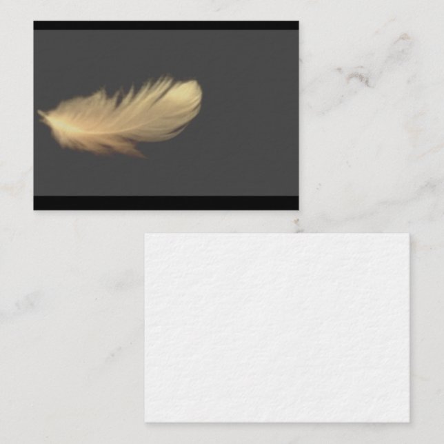 Tarjetas de visita de WingThick de la pluma (Anverso / Reverso)