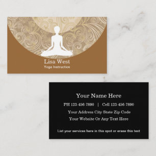 Tarjetas de visita de yoga