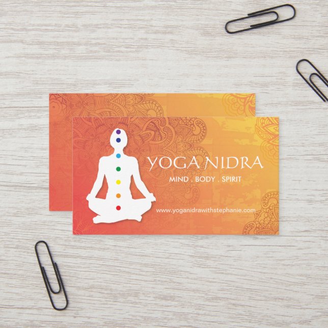 Tarjetas de visita de Yoga y Reiki (Anverso/Reverso In Situ)