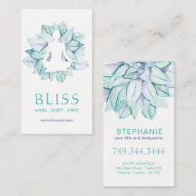 Tarjetas de visita de Yoga y Reiki