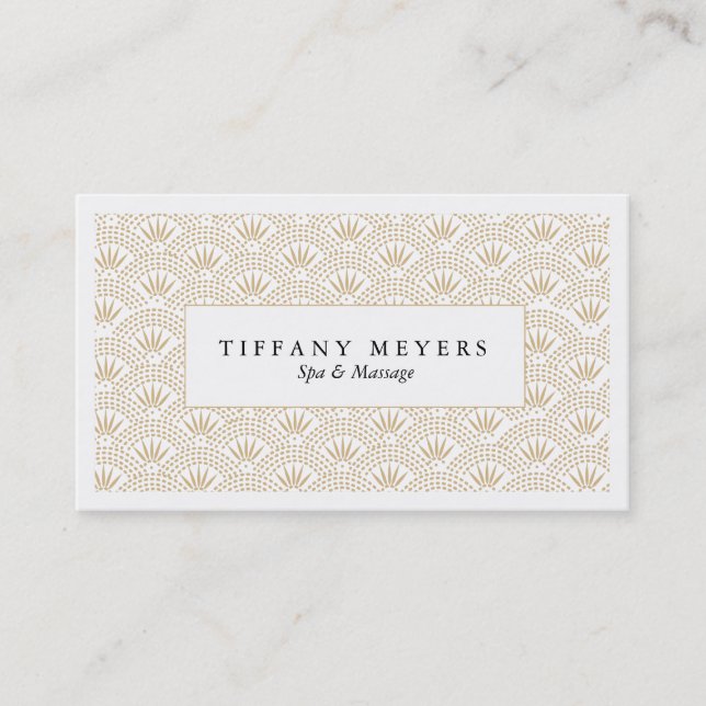 Tarjetas de visita Deco Seigaiha (Anverso)