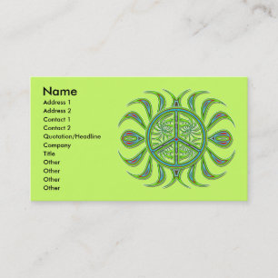 TARJETAS DE VISITA DECORATIVAS DEL SIGNO DE LA PAZ