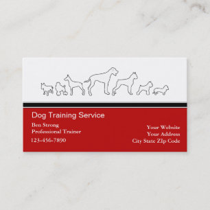 Tarjetas de visita del adiestrador de perros