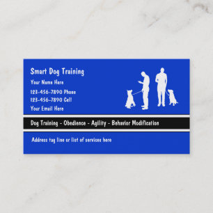 Tarjetas de visita del adiestrador de perros