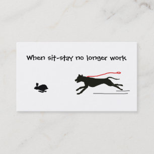 Tarjetas de visita del adiestrador de perros