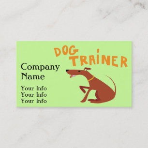 Tarjetas de visita del adiestrador de perros