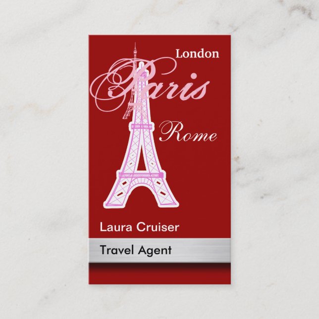 Tarjetas de visita del agente de viajes (Anverso)