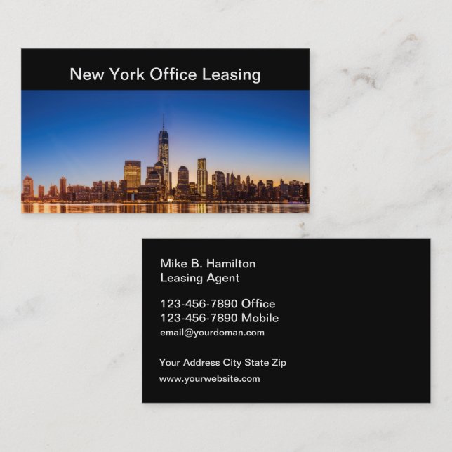 Tarjetas de visita del agente inmobiliario Classy  (Anverso / Reverso)