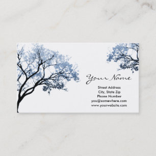 Tarjetas de visita del árbol del invierno