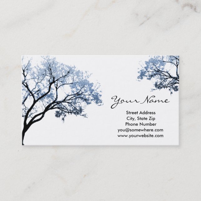 Tarjetas de visita del árbol del invierno (Anverso)