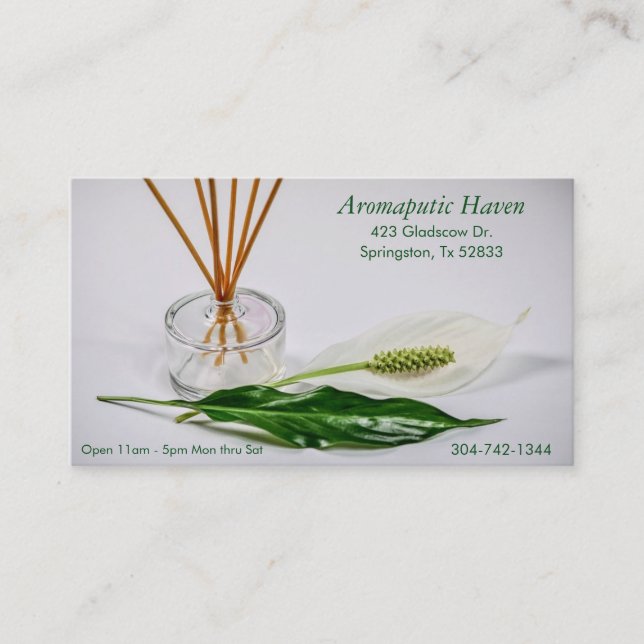 Tarjetas de visita del Aromatherapy (Anverso)