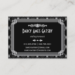 Tarjetas de visita del art déco