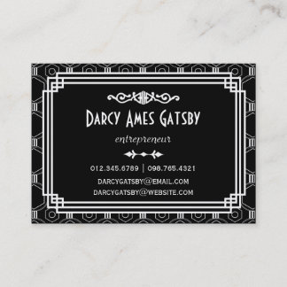 Tarjetas de visita del art déco