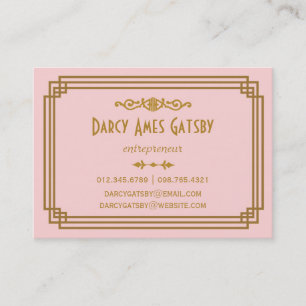 Tarjetas de visita del art déco