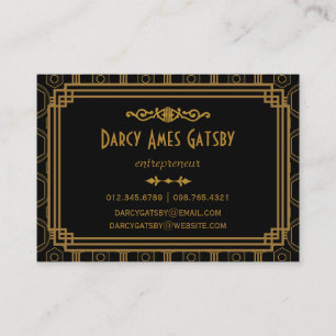 Tarjetas de visita del art déco