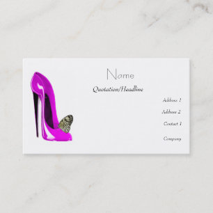 Tarjetas de visita del arte del zapato del