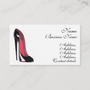 Tarjetas de visita del arte del zapato del