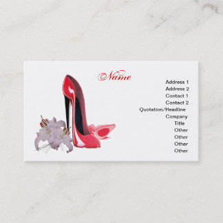 Tarjetas de visita del arte del zapato del