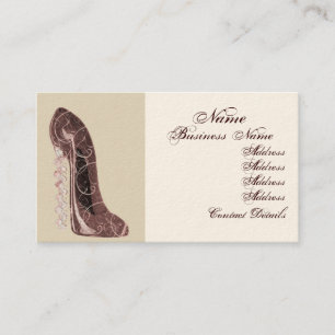 Tarjetas de visita del arte del zapato del