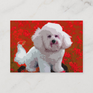 Tarjetas de visita del arte pop de Bichon Frise