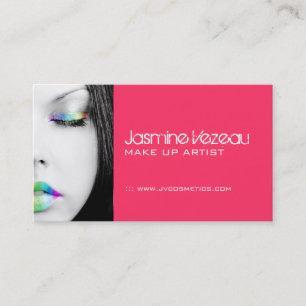 Tarjetas de visita del artista de maquillaje