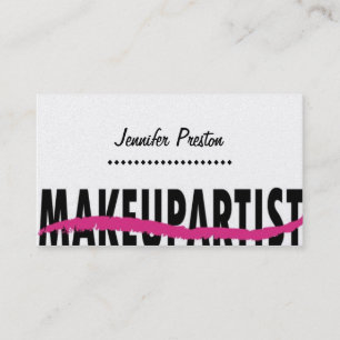Tarjetas de visita del artista de maquillaje