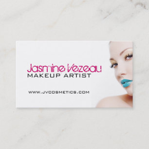 Tarjetas de visita del artista de maquillaje