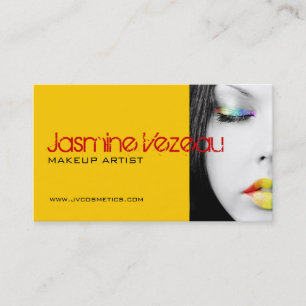 Tarjetas de visita del artista de maquillaje