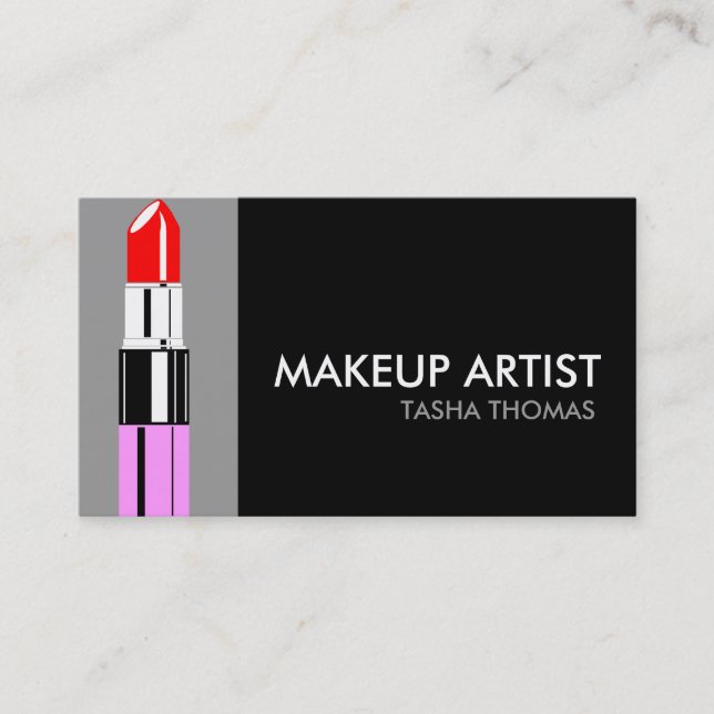 Tarjetas de visita del artista de maquillaje (Anverso)