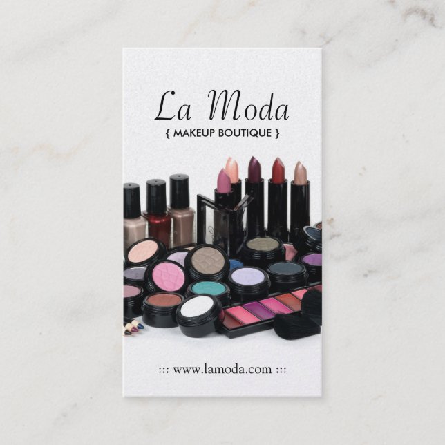 Tarjetas de visita del artista de maquillaje (Anverso)