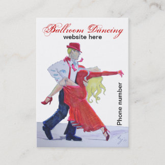 Tarjetas de visita del baile de salón de baile