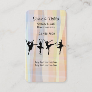 Tarjetas de visita del baile del ballet