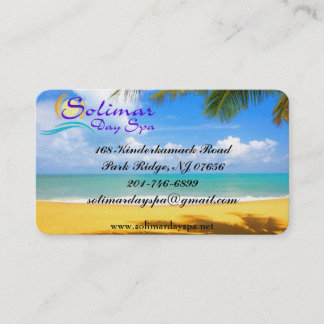 Tarjetas de visita del balneario del día de