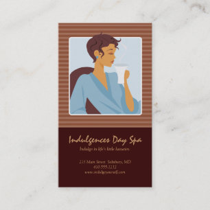 Tarjetas de visita del balneario del día/tarjetas