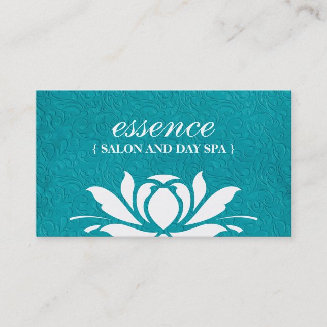 Tarjetas de visita del balneario del salón y del (Anverso)
