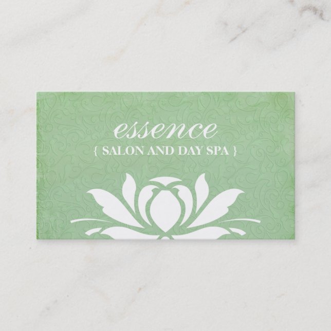Tarjetas de visita del balneario del salón y del (Anverso)