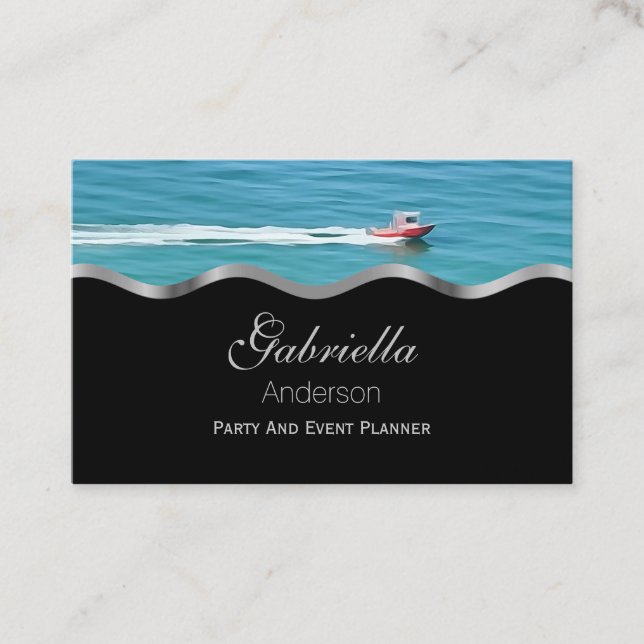 Tarjetas de visita del barco de la velocidad del (Anverso)