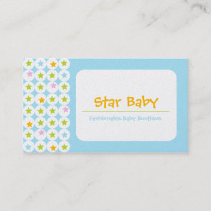 Tarjetas de visita del bebé de la estrella