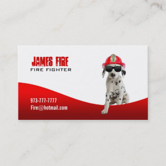Tarjetas de visita del bombero