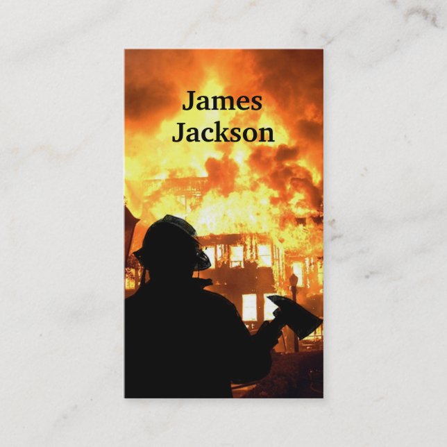 Tarjetas de visita del bombero (Anverso)