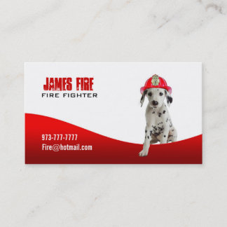 Tarjetas de visita del bombero