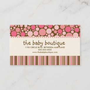 Tarjetas de visita del boutique del bebé