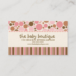 Tarjetas de visita del boutique del bebé