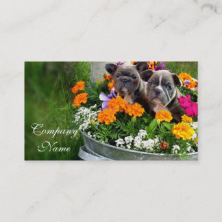 Tarjetas de visita del bulldog francés